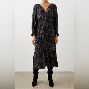 Rails Cece Dress Charcoal Tortoise M NWOT | Feminine Coastal Scandi Girl